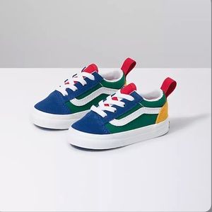 TODDLER VANS YACHT CLUB OLD SKOOL ELASTIC LACE SHOE SZ 9